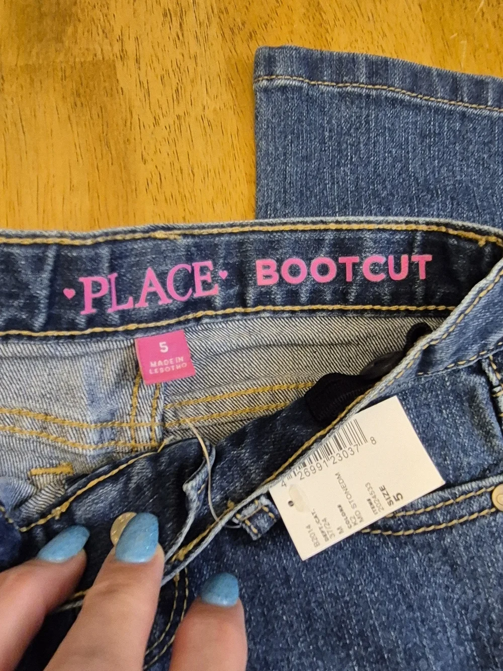 The Children's Place Medium Stonewashed Bootcut Blue Jeans Sz 5 Girls Denim